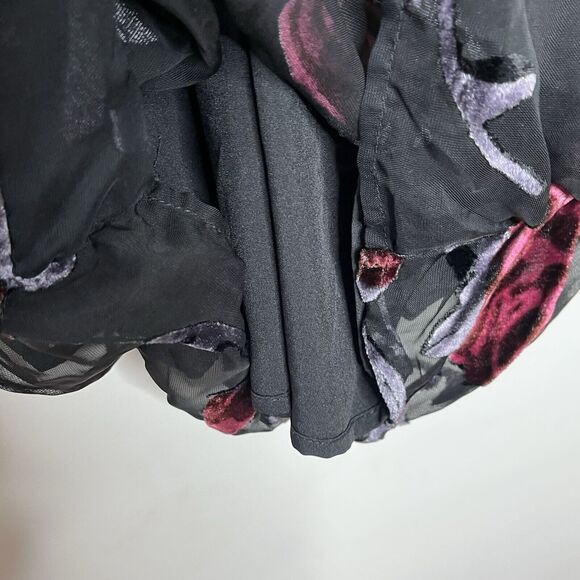 Majorelle Floral Velvet Burnout Mini Dress Womens XL Whimsigoth Witchy - Picture 6 of 12